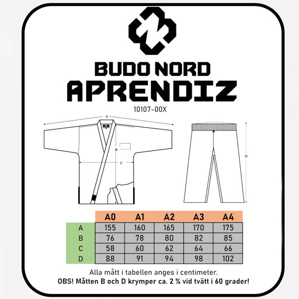 Budo-Nord BJJ Dräkt Aprendiz Svart